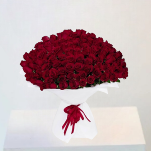 101 Bold Red Rose Bouquet