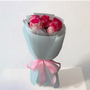 Mini Promise _ 5 pink petals Roses