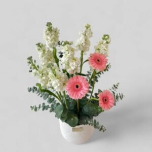 Happy Stem Delphinium Daisies Vase