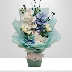 Blue Moonlight White Blue Orchid Florist Special Luxury Arrangement