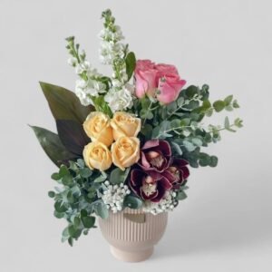 Sunset Rose And Orchid Luxury Vase