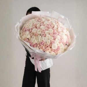 Premium Pink and white large size Bouquet