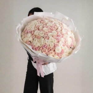 Premium Pink and white large size Bouquet