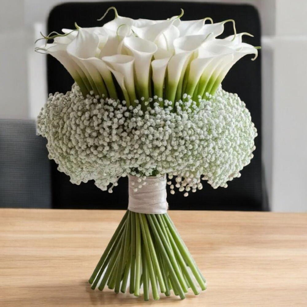 White Calla lilies Bridal Bouquet