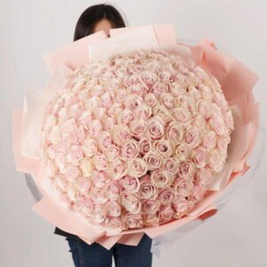 Valentina- Premium 101 Pink Rose Bouquet