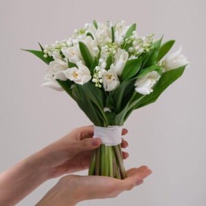 Vows - Tulip and lily of the Valley bouquet