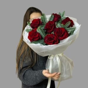 Christmas Bold_7 Red Rose Premium Bouquet